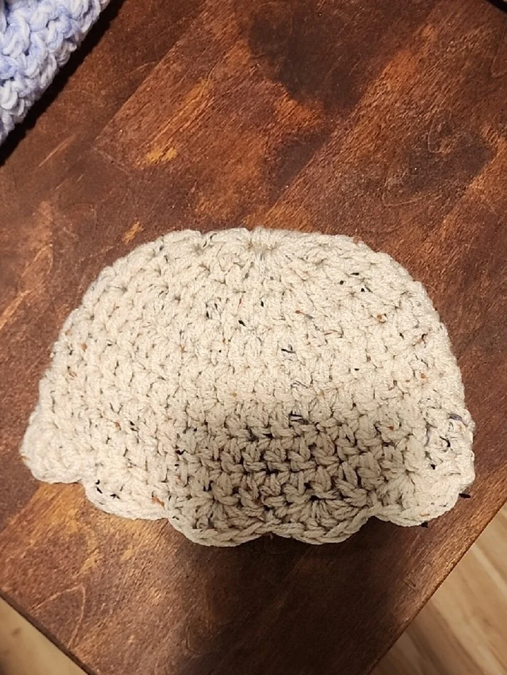 Hand Crafted Cream Chunky Crochet Scarf Wrap